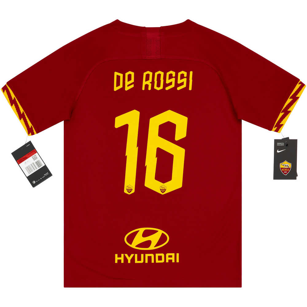 2019 Roma Home Final Match Shirt De Rossi #16 *w/Tags* BOYS