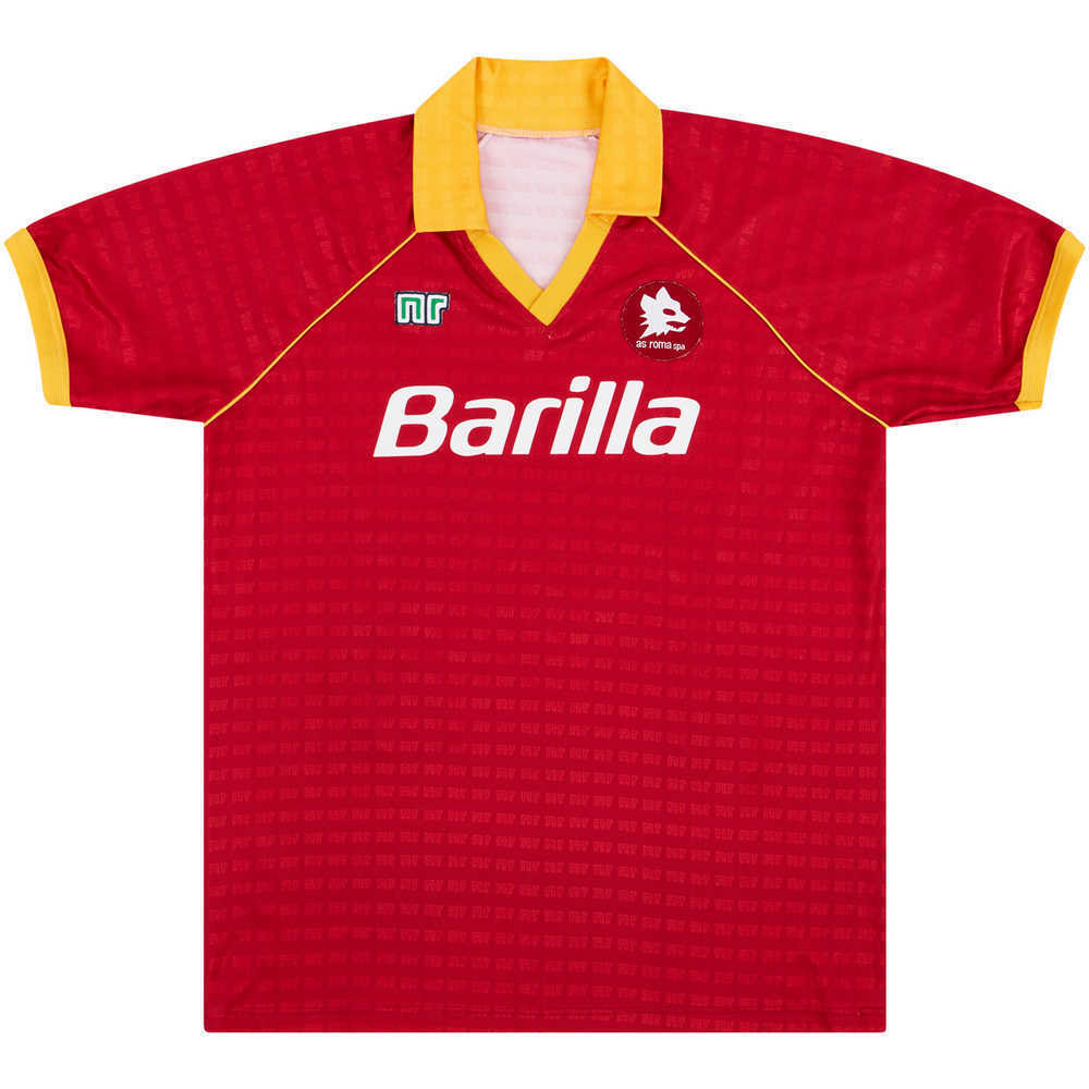 1990-91 Roma Home Shirt #10 (Excellent) XL