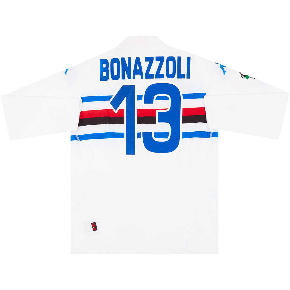 2007-08 Sampdoria Match Issue Away L/S Shirt Bonazzoli #13