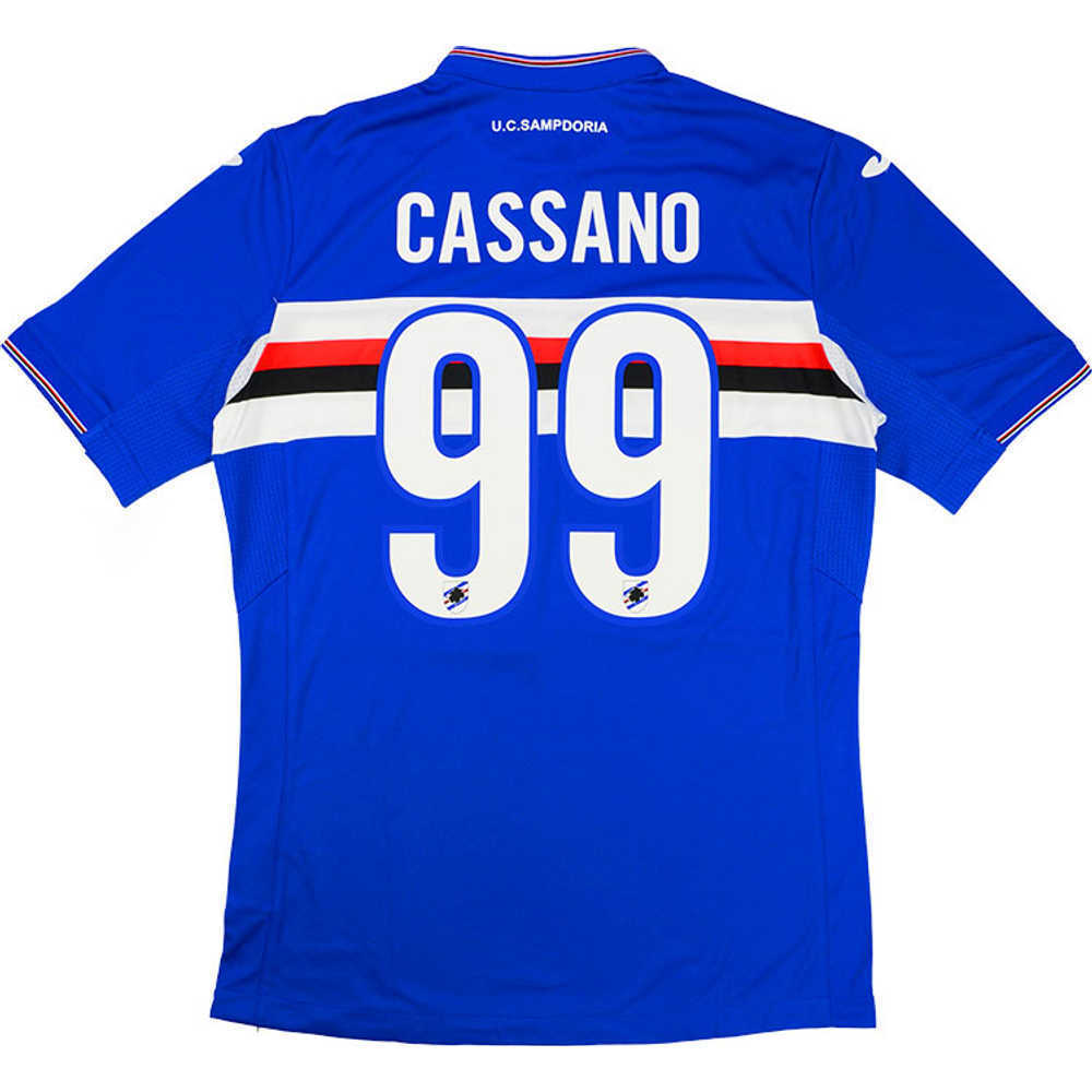 2015-16 Sampdoria Home Shirt Cassano #99 (Excellent) L