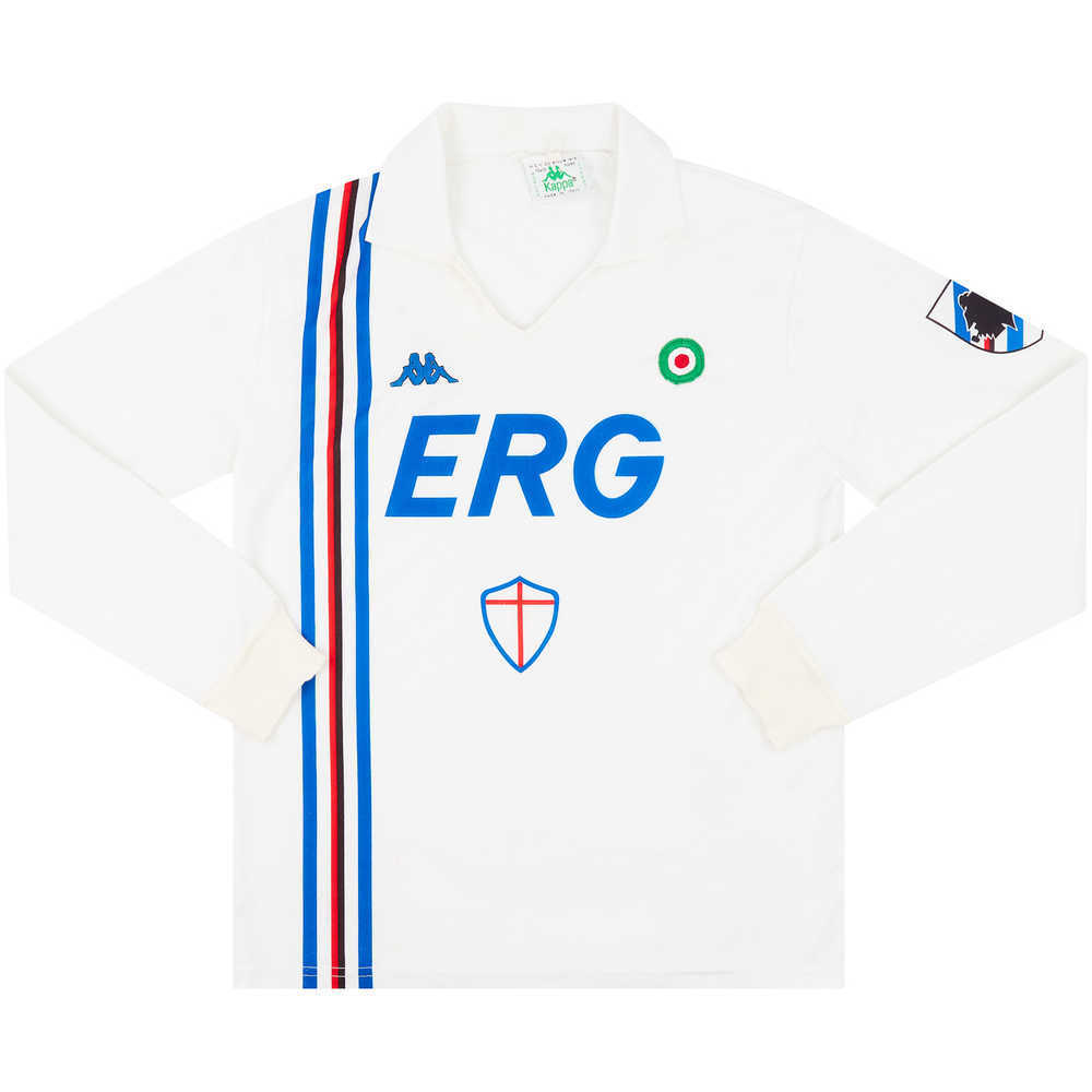 1989-90 Sampdoria Away L/S Shirt (Excellent) S