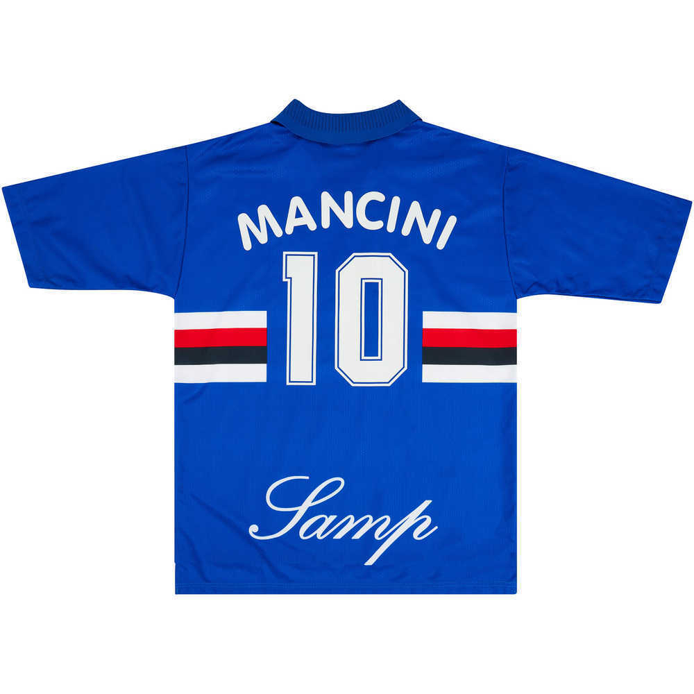 1996-97 Sampdoria Home Shirt Mancini #10 (Very Good) XXL	