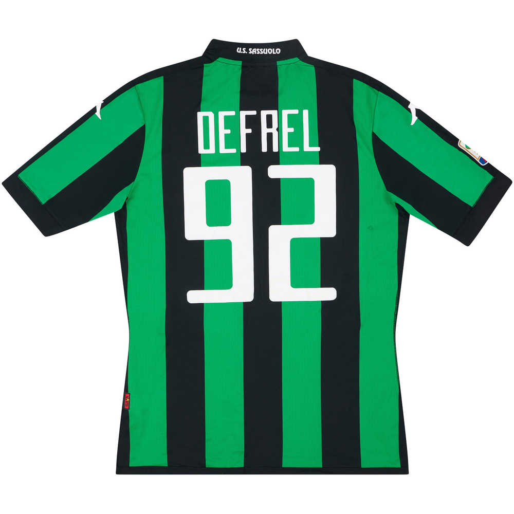 2015-16 Sassuolo Match Issue Home Shirt Defrel #92
