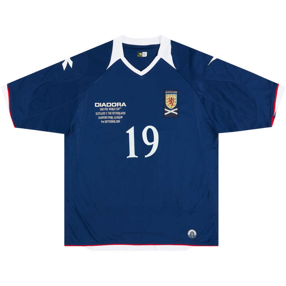 2009 Scotland Match Issue Home Shirt #19 (v Holland)