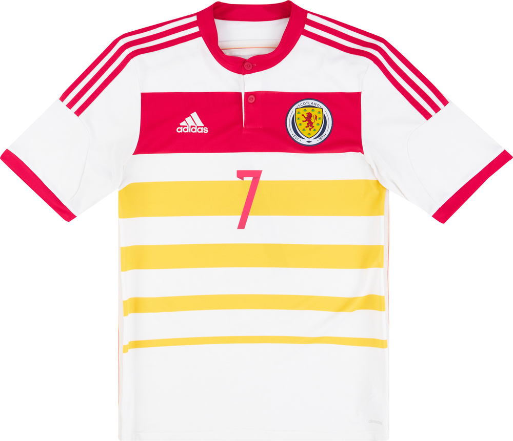 2014-15 Scotland Away Shirt D.Fletcher #7 (Very Good) S-Scotland Names & Numbers Cult Heroes
