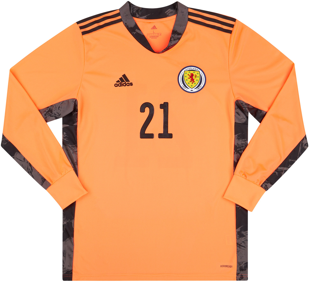 2020-21 Scotland GK Shirt #21 (Excellent)