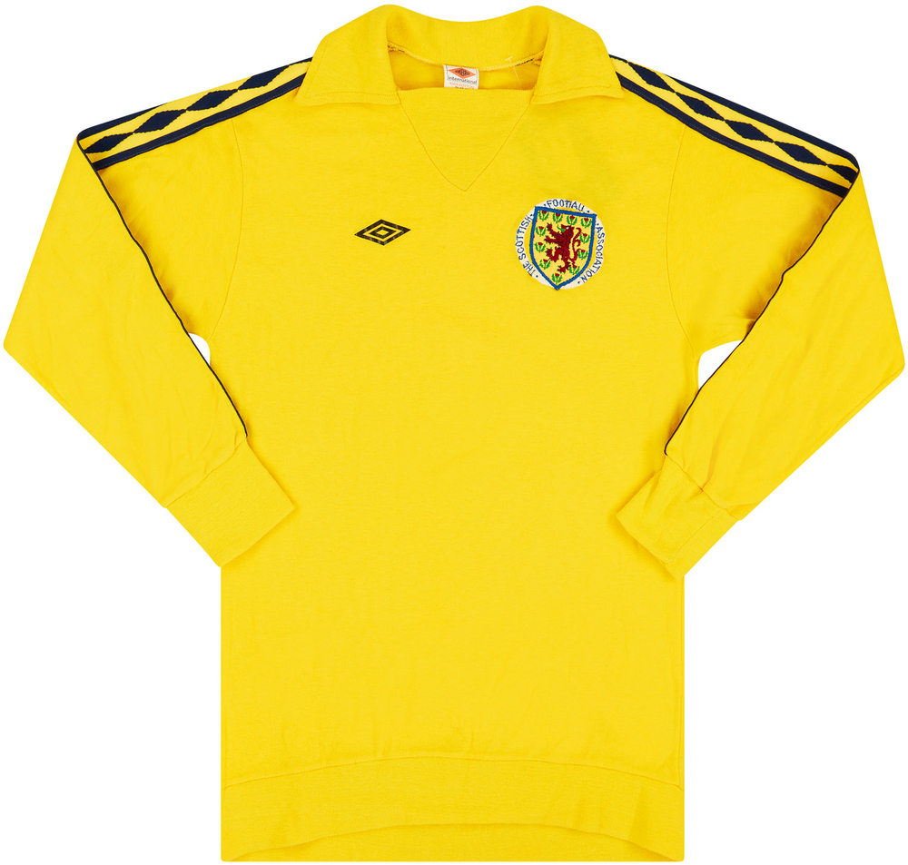1976-78 Scotland Match Issue GK Shirt #1 (Stewart)-Match Worn Shirts Scotland Goalkeeper Certified Match Worn