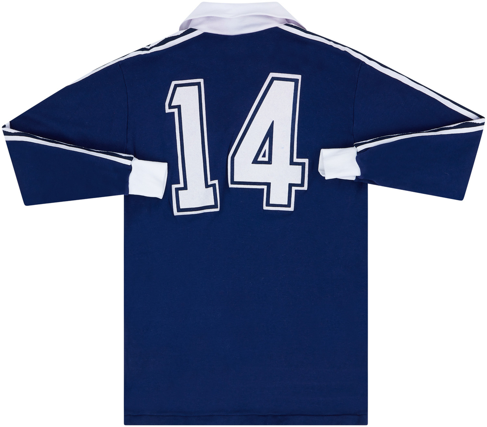 1980-82 Scotland Match Issue Home L/S Shirt #14 (Narey)-Match Worn Shirts Scotland Certified Match Worn