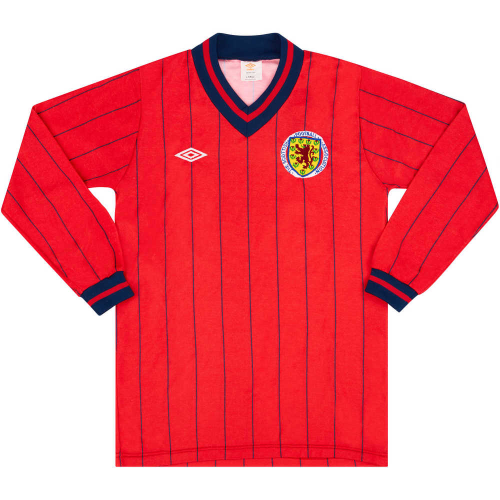 1982-85 Scotland Match Issue Away L/S Shirt #13 (Stewart)