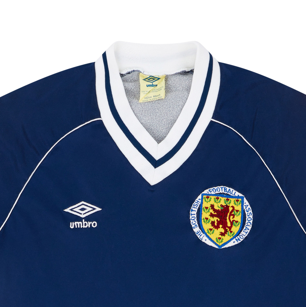 1983-85 Scotland U-21 Match Issue Home L/S Shirt #10 (McClair)-Match Worn Shirts Scotland Spain 1982 Certified Match Worn