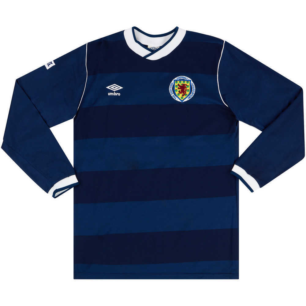 1985-88 Scotland Match Issue Home L/S Shirt #13 (MacLeod)