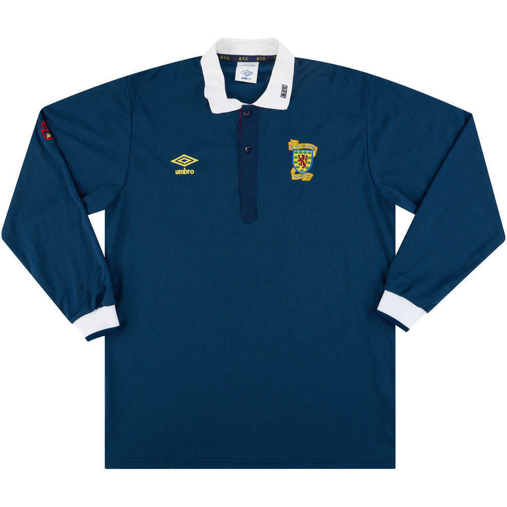 1988-91 Scotland Match Issue Home L/S Shirt #8