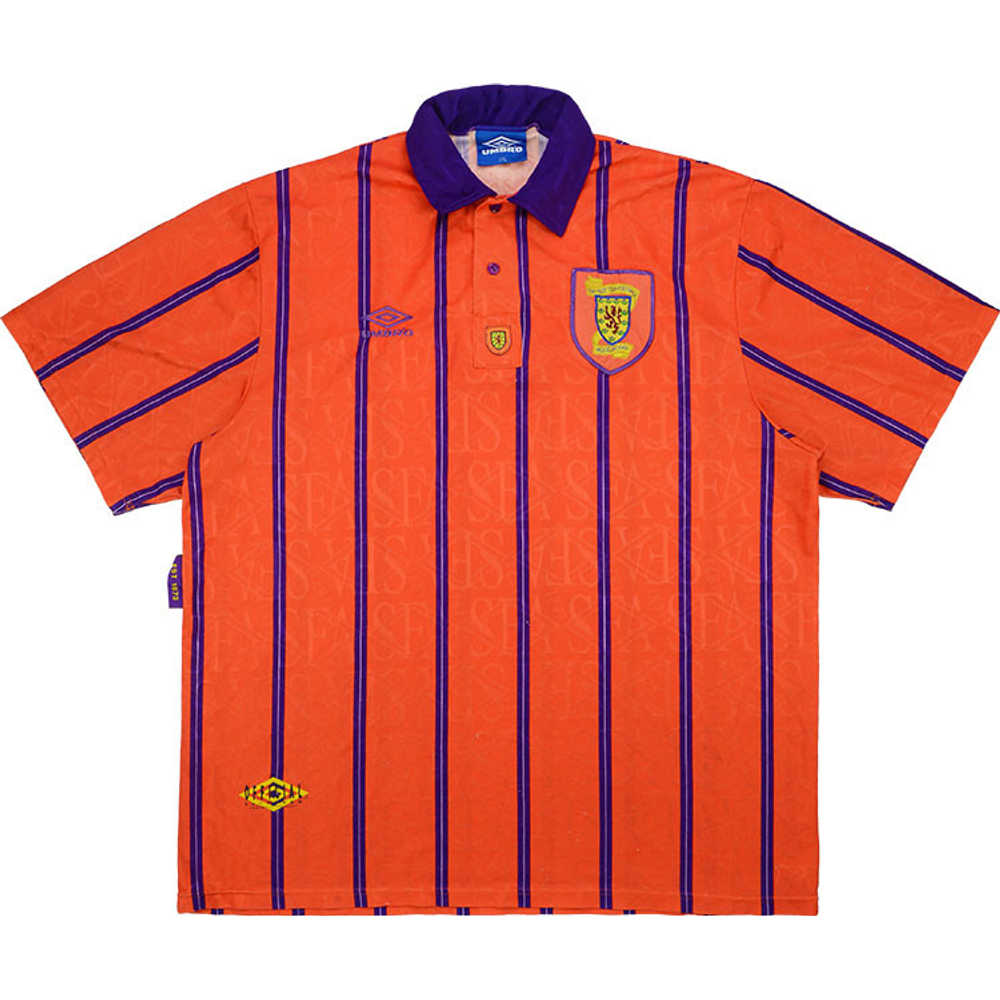 1993-95 Scotland Away Shirt (Excellent) XL
