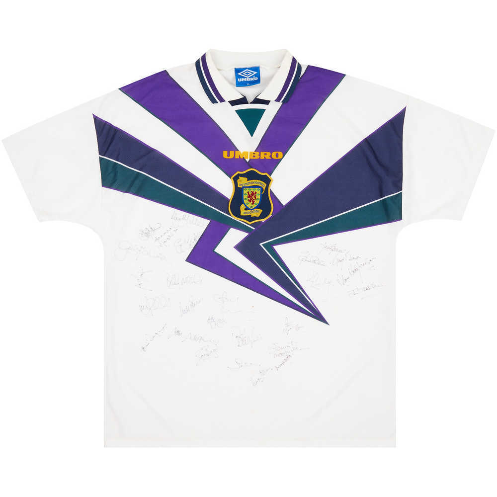 1995-96 Scotland Signed Away Shirt (Excellent) XL