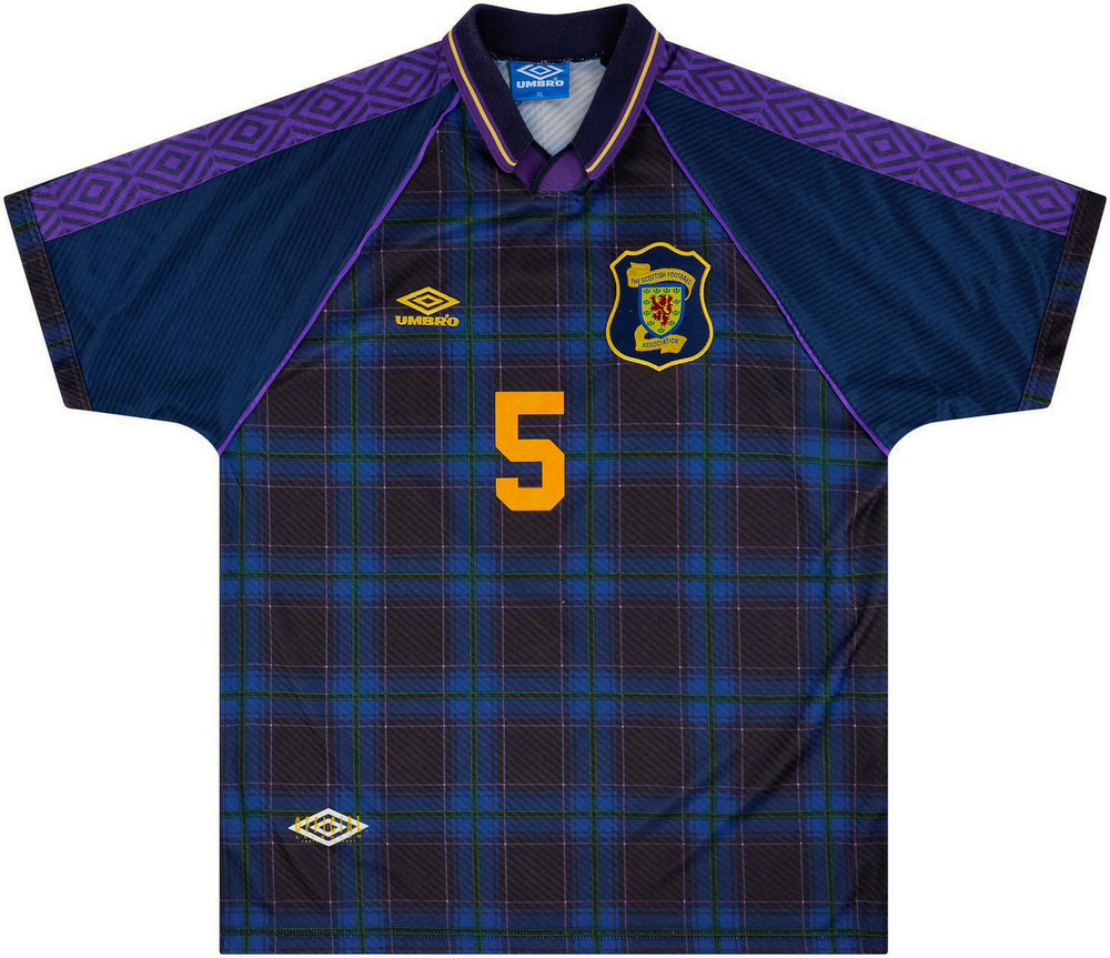 1994-96 Scotland Home Shirt Hendry #5 (Excellent) XL-Specials Scotland Names & Numbers Cult Heroes