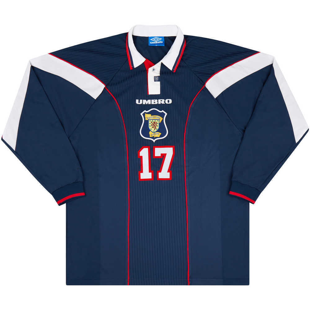 1996-98 Scotland Match Issue Home L/S Shirt #17