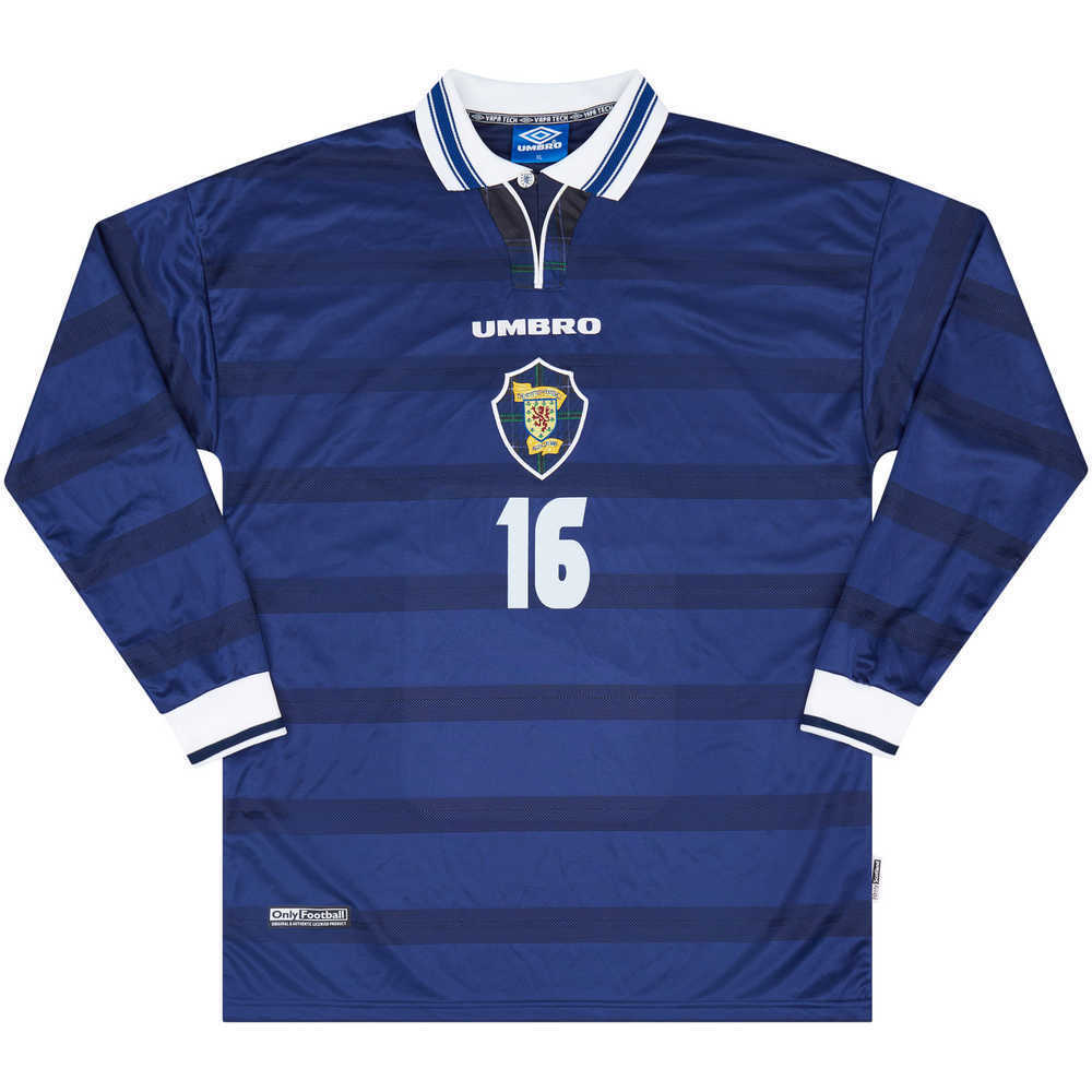 1998-00 Scotland Match Issue Home L/S Shirt #16