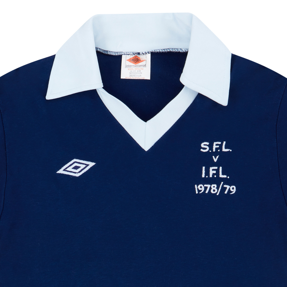 1978-79 Scottish League XI Match Worn Home L/S Shirt #2 (Narey) v Irish League XI-Match Worn Shirts Scotland Certified Match Worn