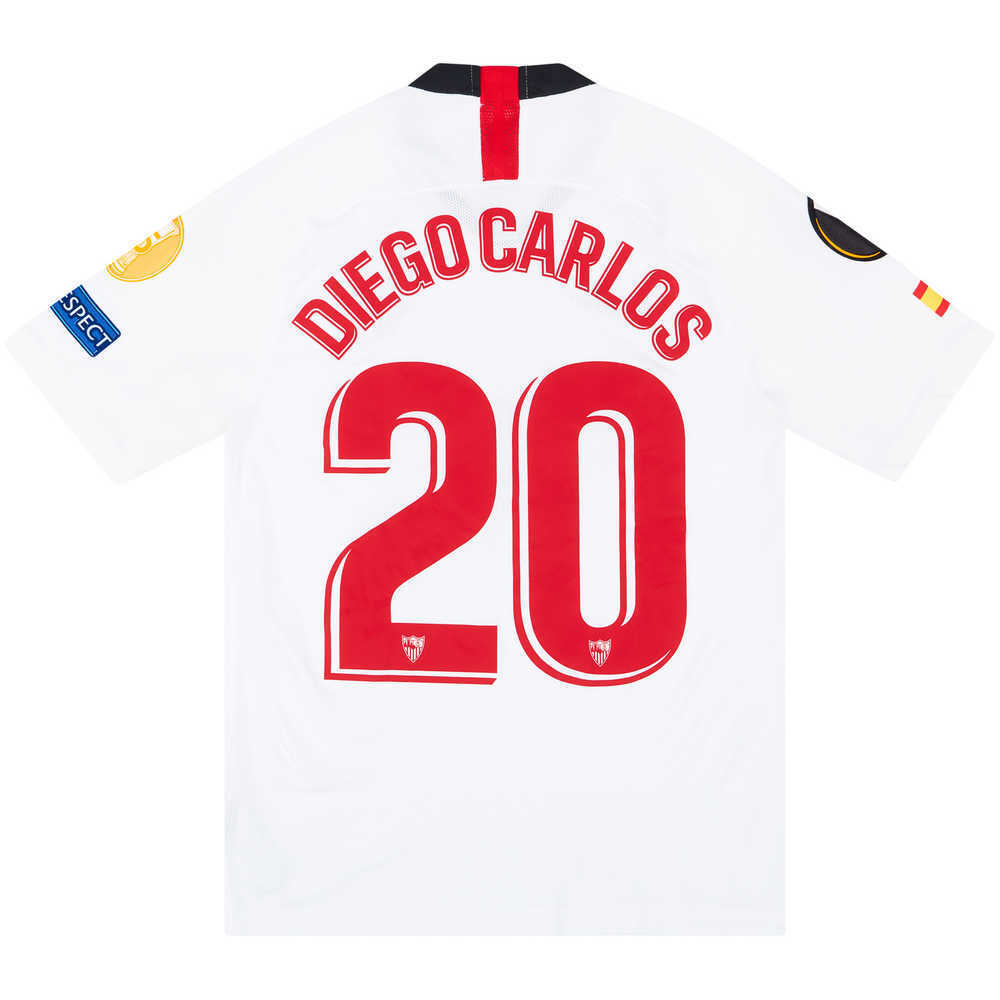 2019-20 Sevilla Match Issue Europa League Home Shirt Diego Carlos #20 (v Man Utd)