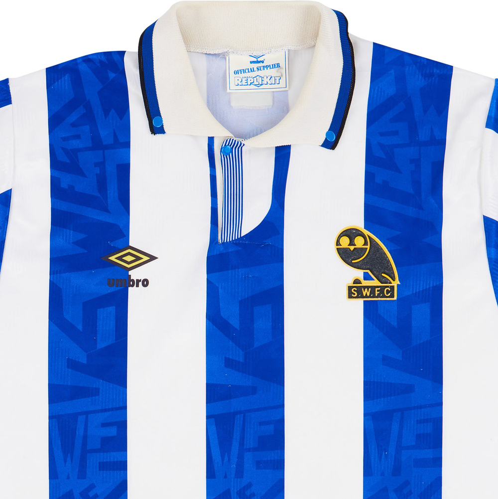 1991-93 Sheffield Wednesday Home Shirt (Very Good) XXL-Sheffield Wednesday