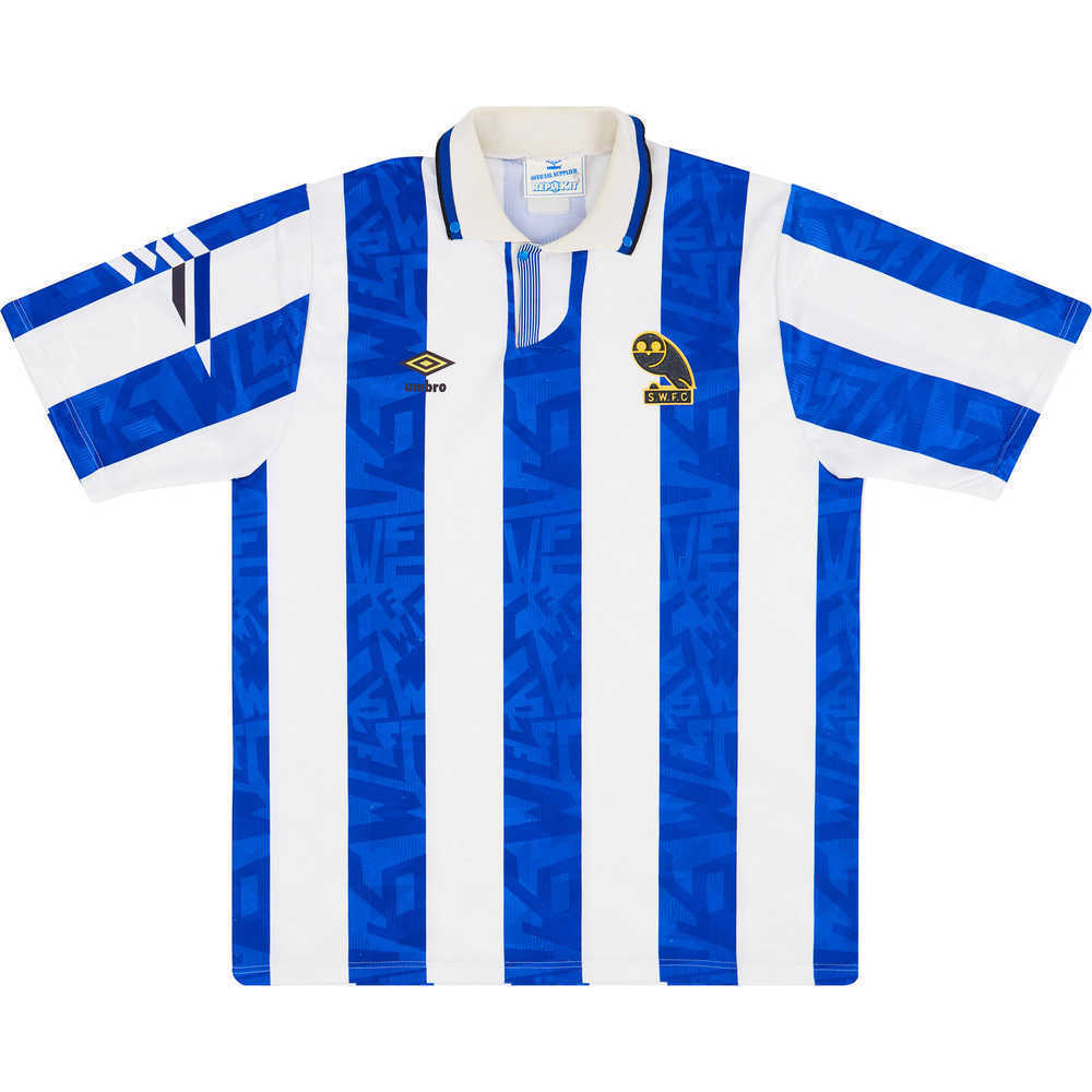 1991-93 Sheffield Wednesday Home Shirt (Very Good) XXL