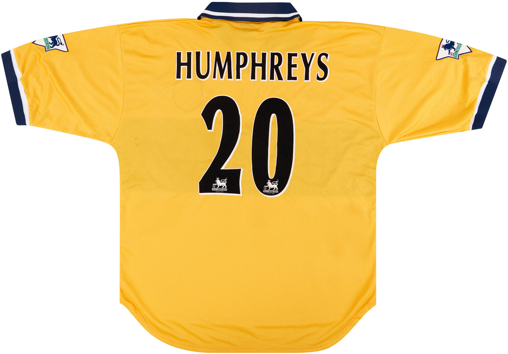 1999-00 Sheffield Wednesday Match Issue Away Shirt Humphreys #20-Match Worn Shirts UK Clubs Sheffield Wednesday Certified Match Worn