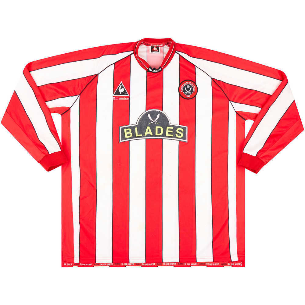 1999-00 Sheffield United Match Issue Home L/S Shirt #14