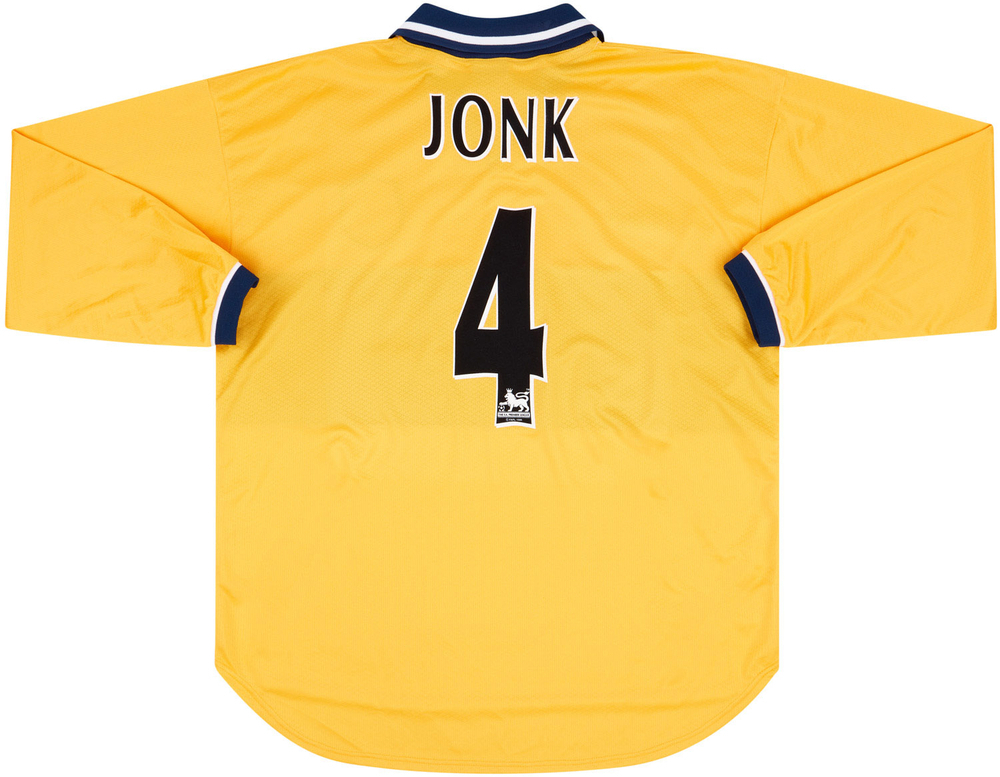 1998-00 Sheffield Wednesday Away L/S Shirt Jonk #4 (Very Good) XL-Specials Names & Numbers Sheffield Wednesday
