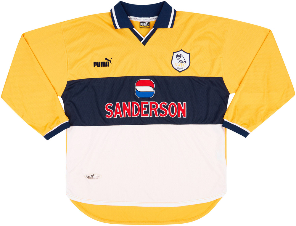 1998-00 Sheffield Wednesday Away L/S Shirt Jonk #4 (Very Good) XL-Specials Names & Numbers Sheffield Wednesday
