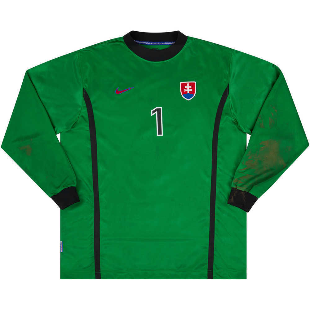 2000 Slovakia Match Worn GK Shirt #1 (König) v Sweden