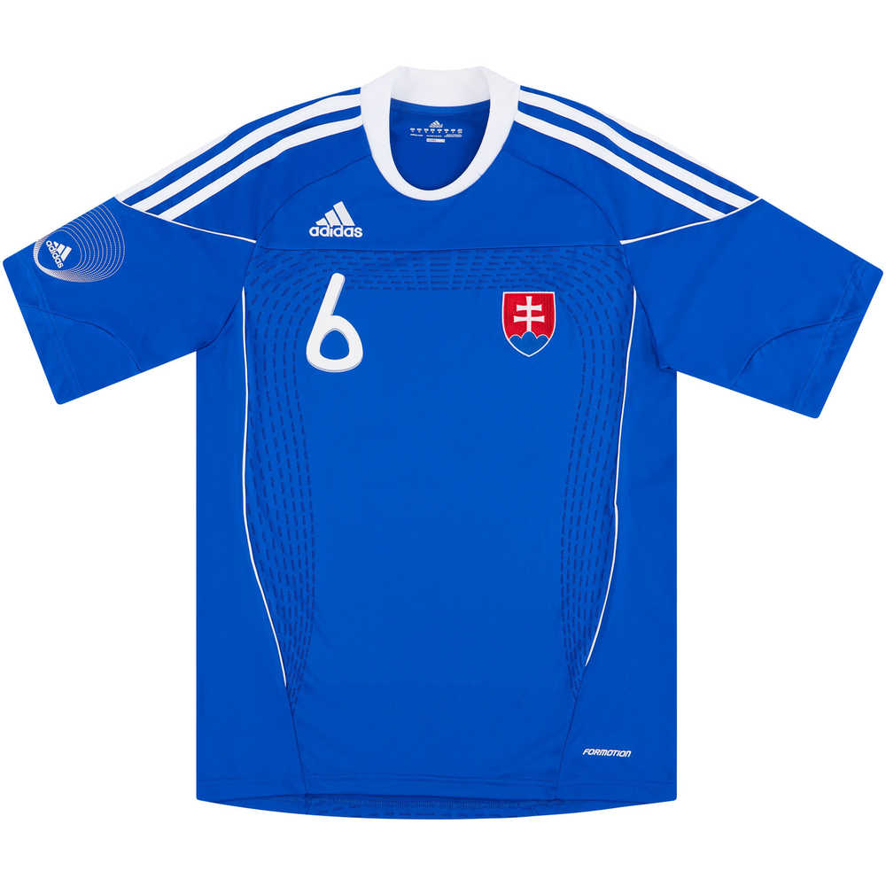 2011 Slovakia Match Worn Away Shirt Cech #6 (v Denmark)