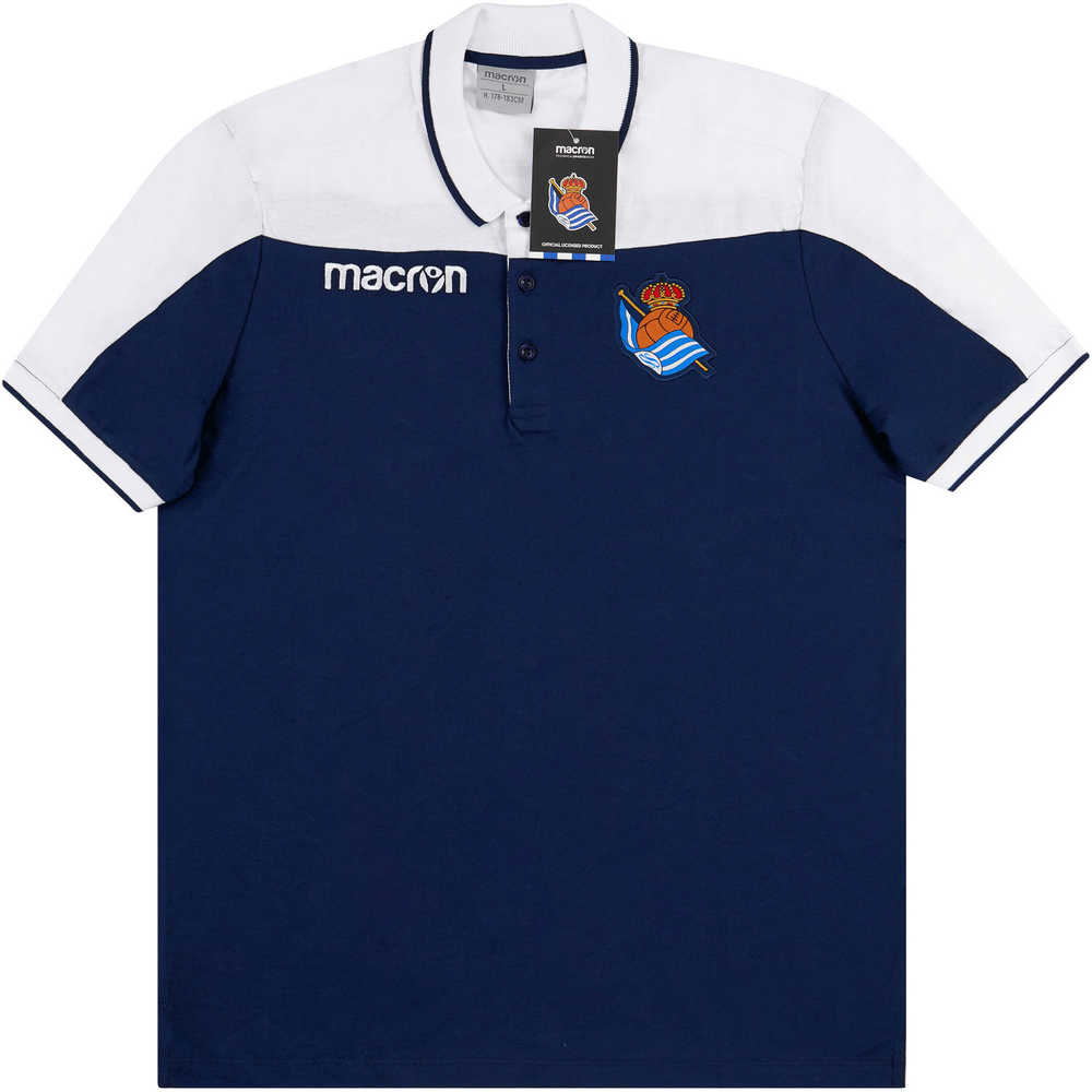 2018-19 Real Sociedad Macron Travel Polo T-Shirt *BNIB*