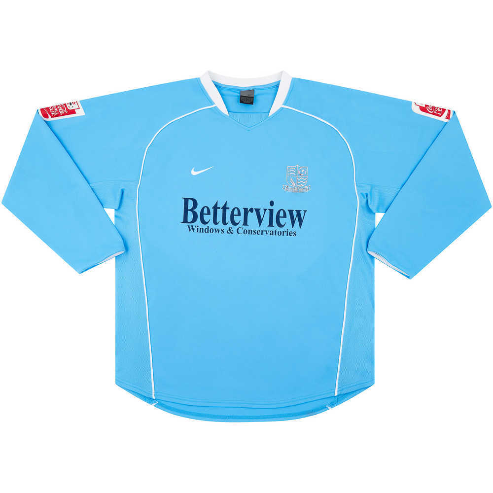 2004-05 Southend Match Issue Away L/S Shirt Guttridge #29