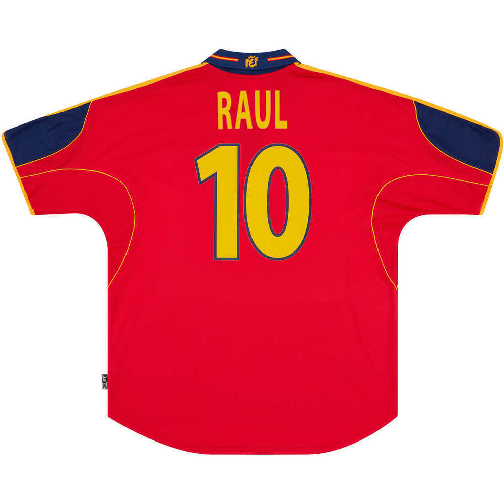 1999-02 Spain Home Shirt Raul #10 (Excellent) L