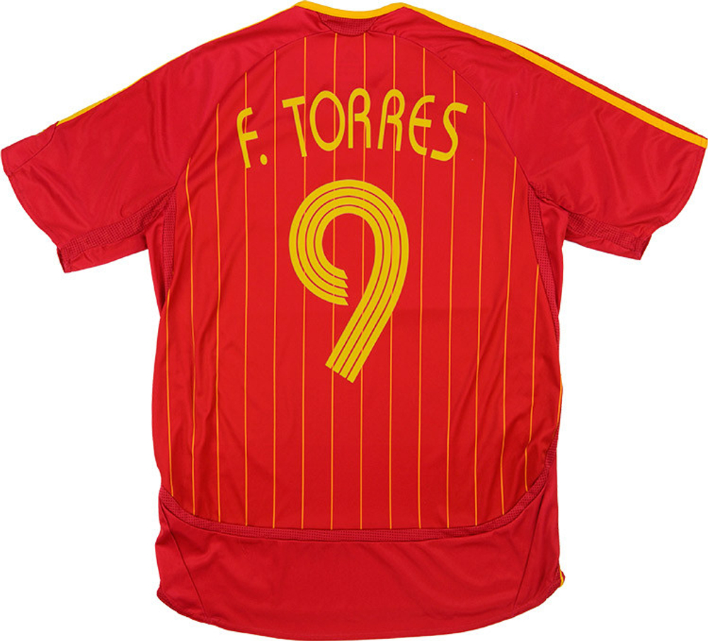 2006-08 Spain Home Shirt F.Torres #9 (Very Good) S-Specials Spain Names & Numbers Germany 2006 Legends