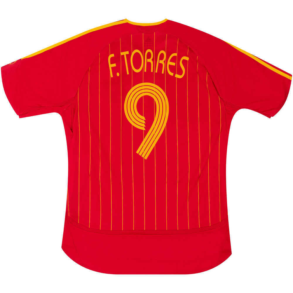2006-08 Spain Home Shirt F.Torres #9 (Very Good) S
