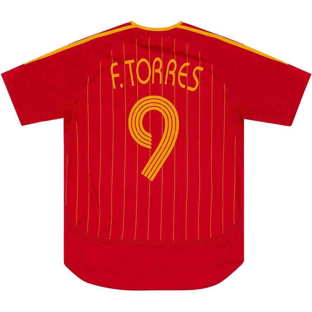 2006-08 Spain Home Shirt Torres #9 (Excellent - 8/10)