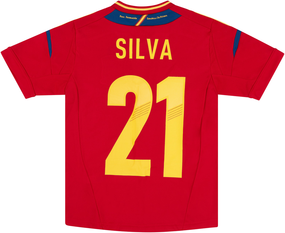 2011-12 Spain Home Shirt Silva #21 (Excellent) S.Boys-Spain Names & Numbers