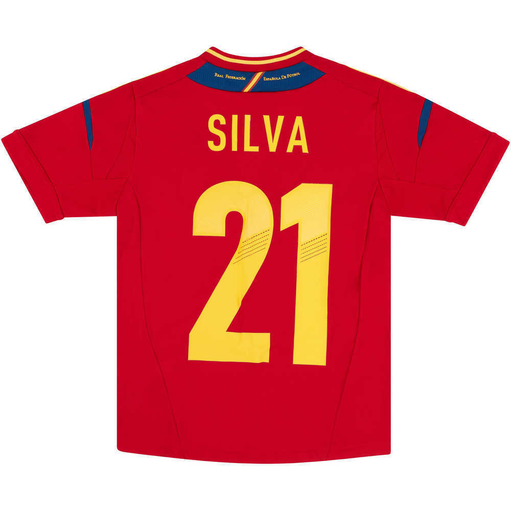 2011-12 Spain Home Shirt Silva #21 (Excellent) S.Boys