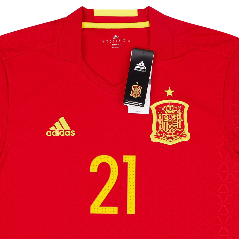 2016-17 Spain Home Shirt Silva #21 *w/Tags*
