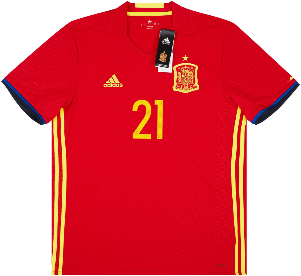 2016-17 Spain Home Shirt Silva #21 *w/Tags*