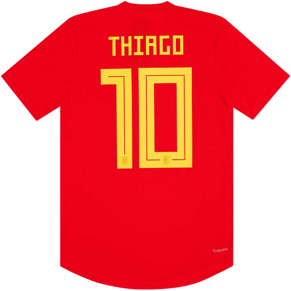 2018-19 Spain Player Issue Authentic Home Shirt Thiago #10 *w/Tags*