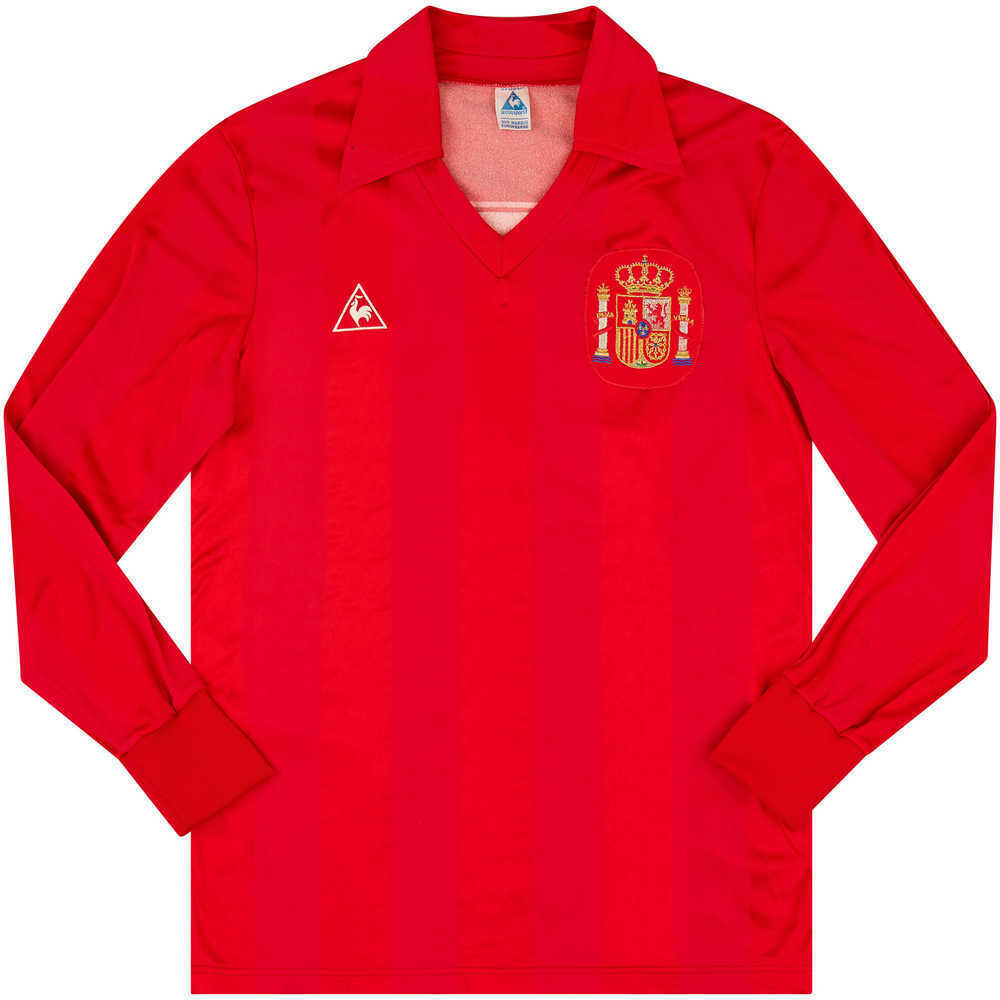 1984 Spain Match Worn Home L/S Shirt #17 (v Denmark)