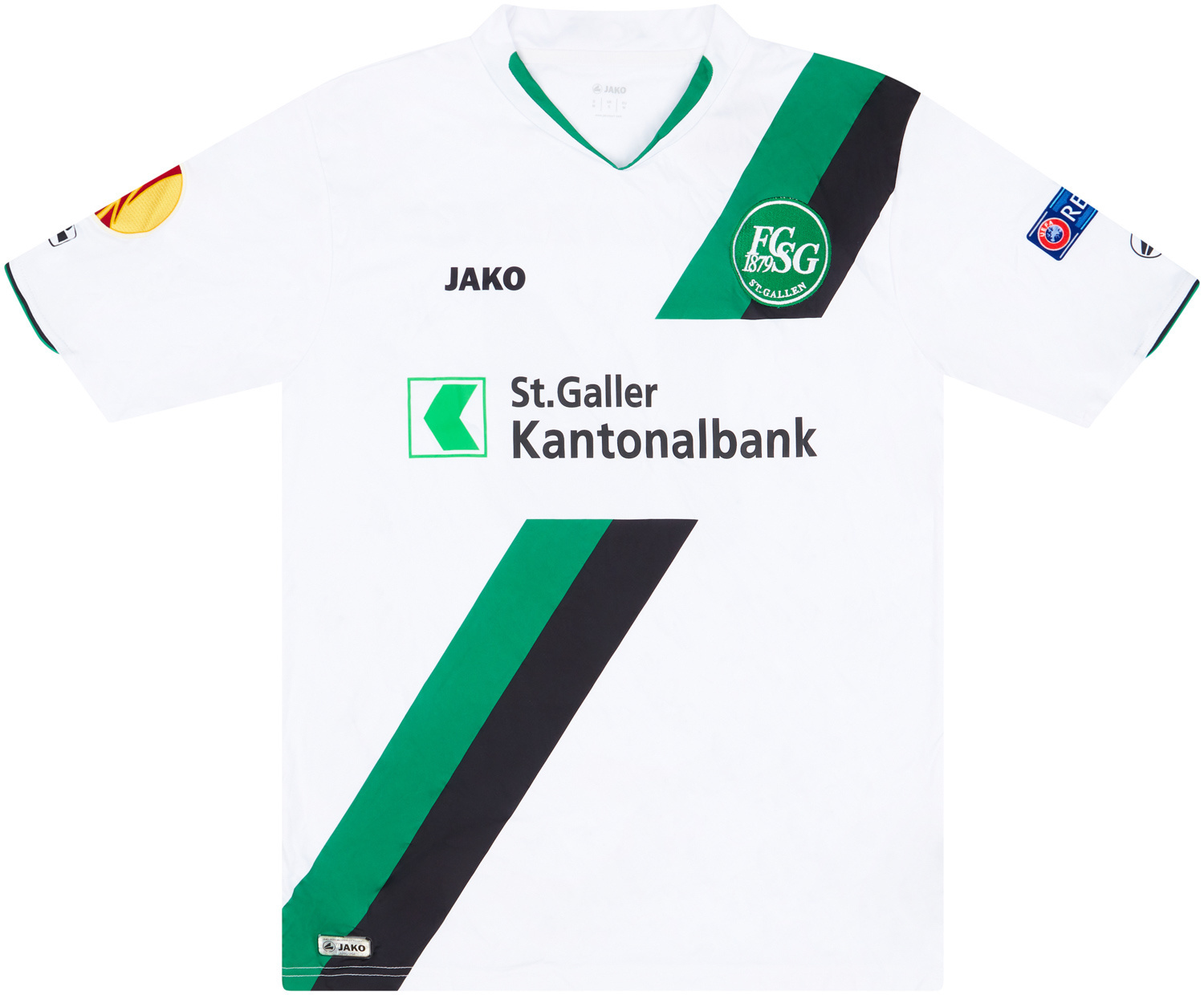 2013-14 St Gallen Match Issue Europa League Signed Third Shirt Schönenberger #14