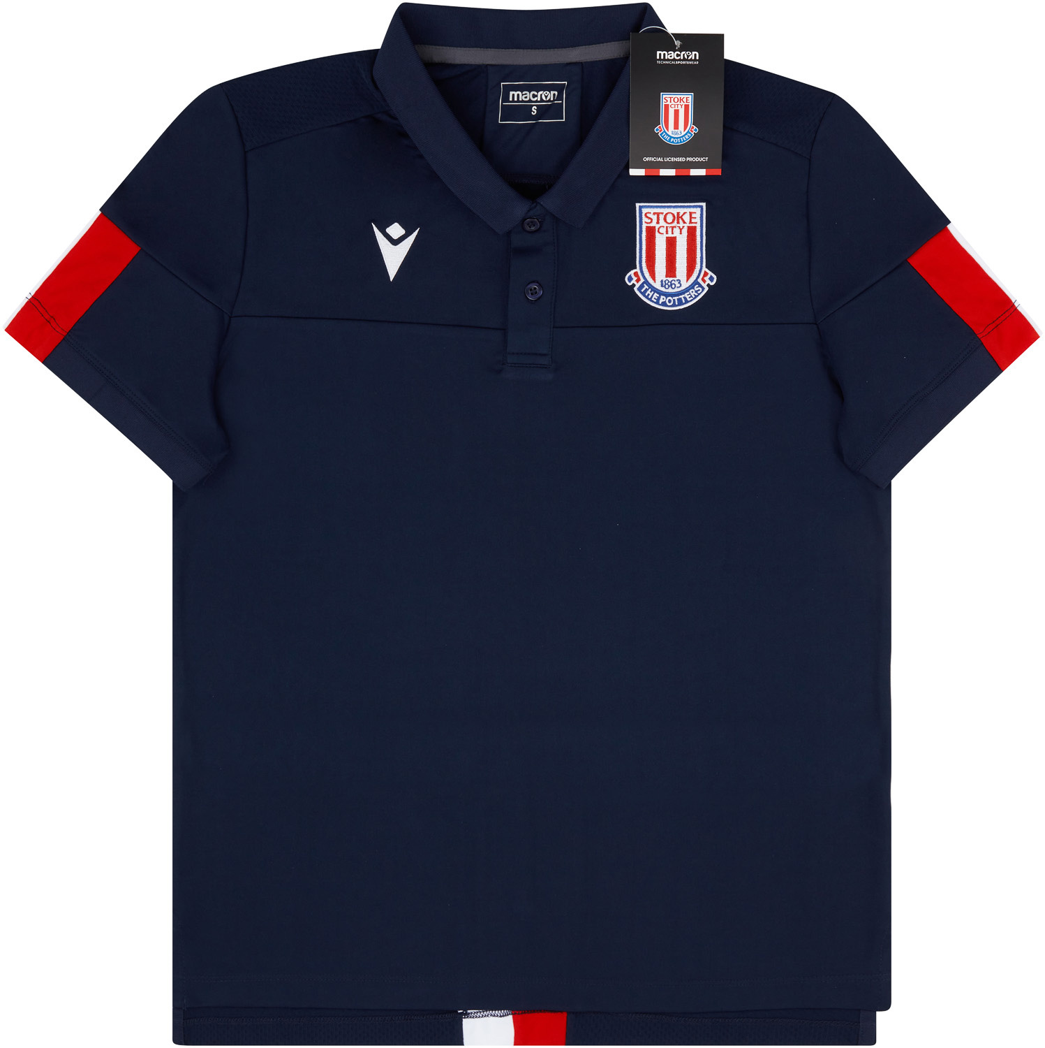 2019-20 Stoke City Macron Staff Polo T-Shirt - NEW - S