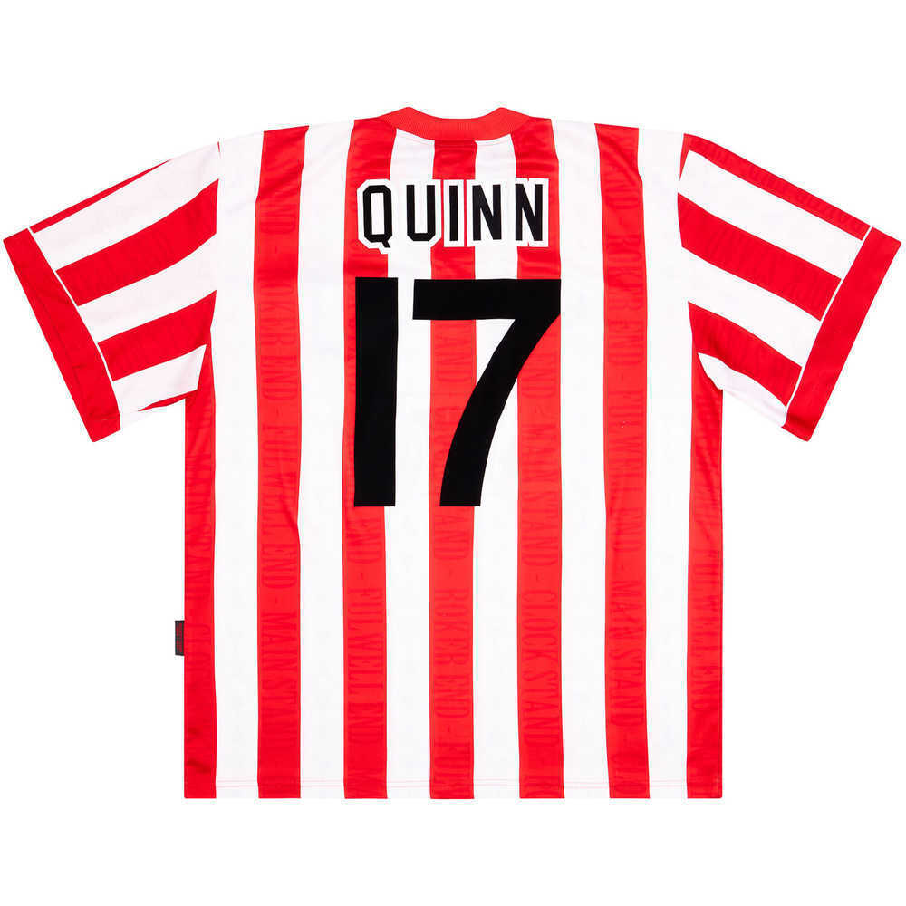 1996-97 Sunderland Home Shirt Quinn #17 (Very Good) L