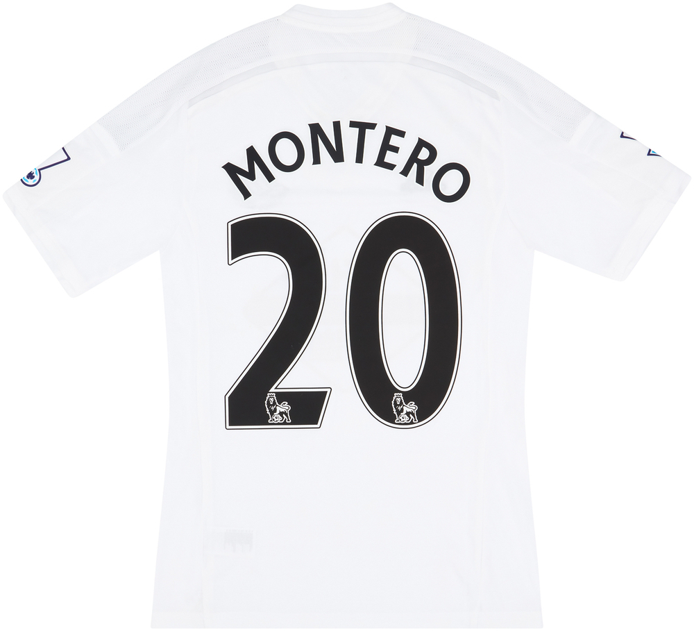 2014-15 Swansea Match Worn Home Shirt Montero #20-Match Worn Shirts Swansea City Certified Match Worn