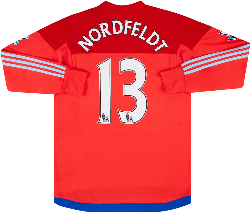 2015-16 Swansea Match Issue GK Shirt Nordfeldt #13-Match Worn Shirts UK Clubs Swansea City Goalkeeper Certified Match Worn New Products