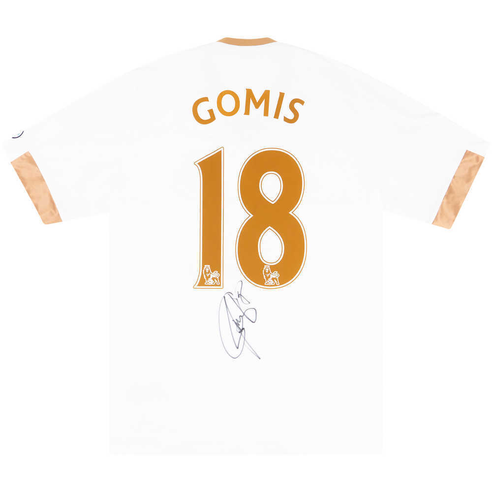 2015-16 Swansea Match Issue Signed Home Shirt Gomis #18