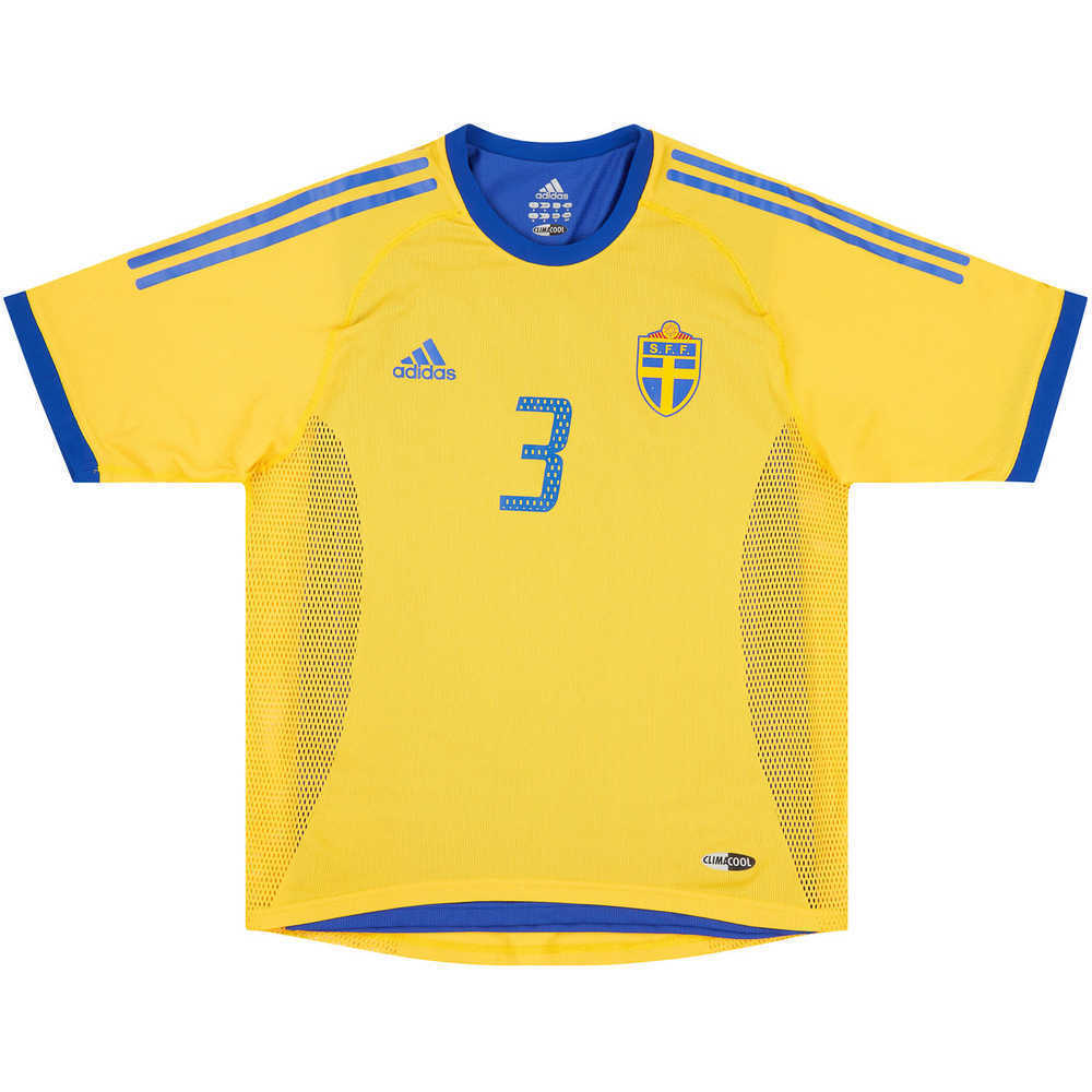 2002-03 Sweden Match Issue Home Shirt #3